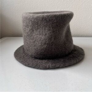 Grey Wool felt Top Hat hand made